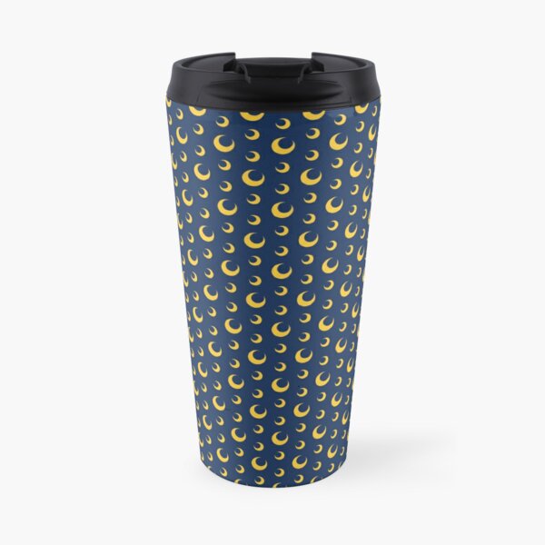 Night Owls, Sub Pattern (Blue Moon) Travel Coffee Mug
