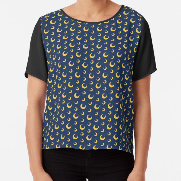 Night Owls, Sub Pattern (Blue Moon) Chiffon Top
