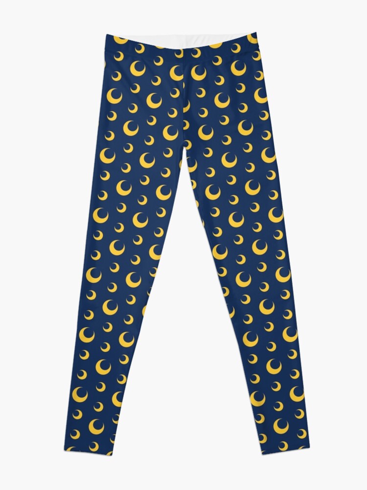 Alternate view of Night Owls, Sub Pattern (Blue Moon) Leggings