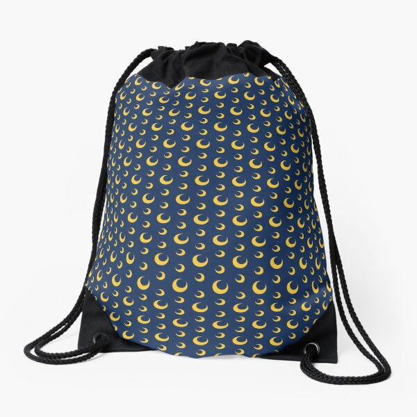 Night Owls, Sub Pattern (Blue Moon) Drawstring Bag