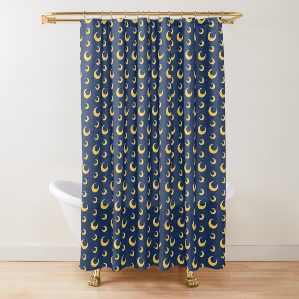 Night Owls, Sub Pattern (Blue Moon) Shower Curtain