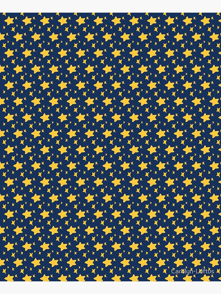 Night Owls, Sub Pattern (Blue Stars) by Carolyn-Loftus