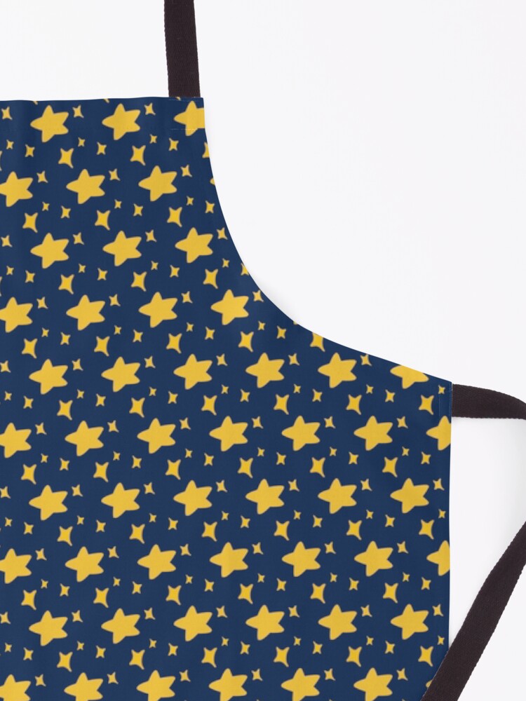 Alternate view of Night Owls, Sub Pattern (Blue Stars) Apron