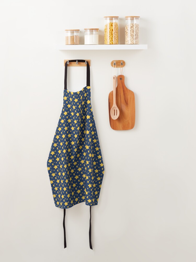 Alternate view of Night Owls, Sub Pattern (Blue Stars) Apron