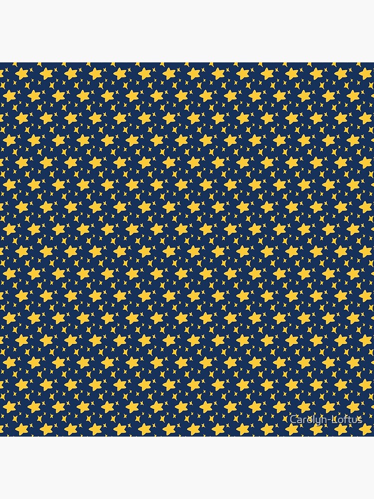 Night Owls, Sub Pattern (Blue Stars) by Carolyn-Loftus