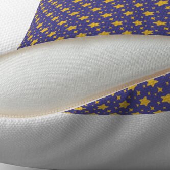 Alternate view of Night Owls, Sub Pattern (Purple Stars) Throw Pillow