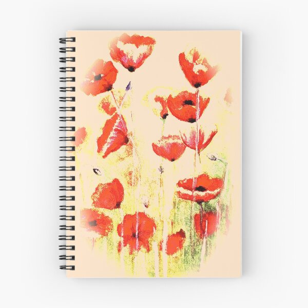 Item preview, Abstract poppies watercolor painting red pale orange  designed and sold by GittaG74.