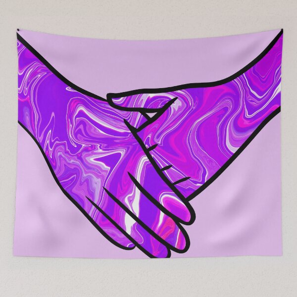 Item preview, Marbled Pink And Purple Hands designed and sold by forfun-art.