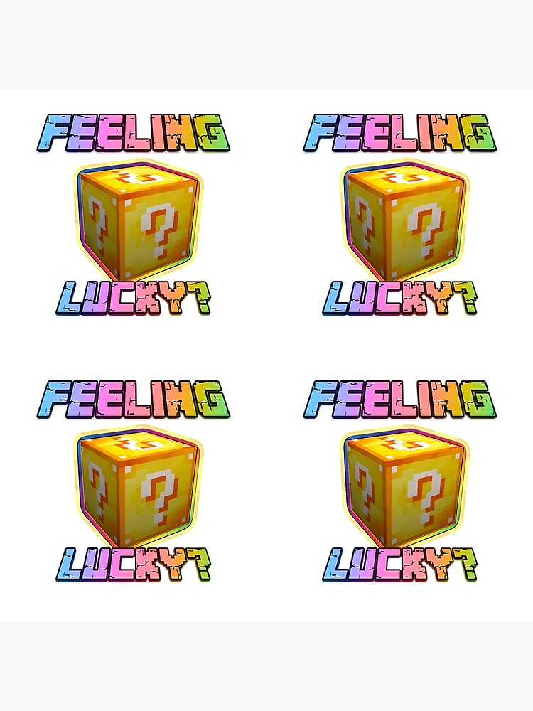 Feeling Lucky? Minecraft Lucky Block(rainbow text) Greeting Card