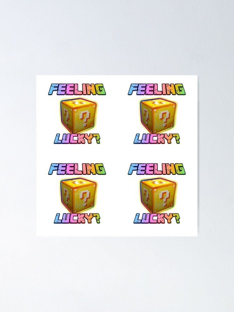 Feeling Lucky? Minecraft Lucky Block(rainbow text) Greeting Card