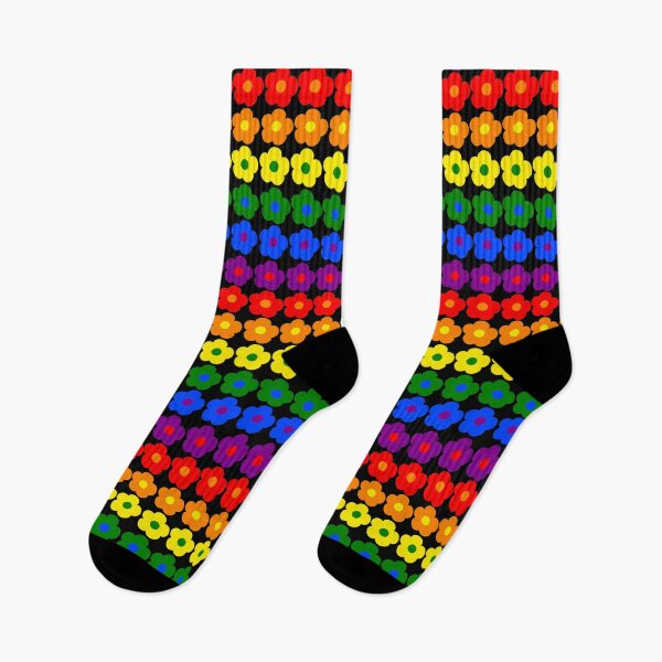 Item preview, Bib Flowers Pride Flag on Black designed and sold by CottoVerdi.