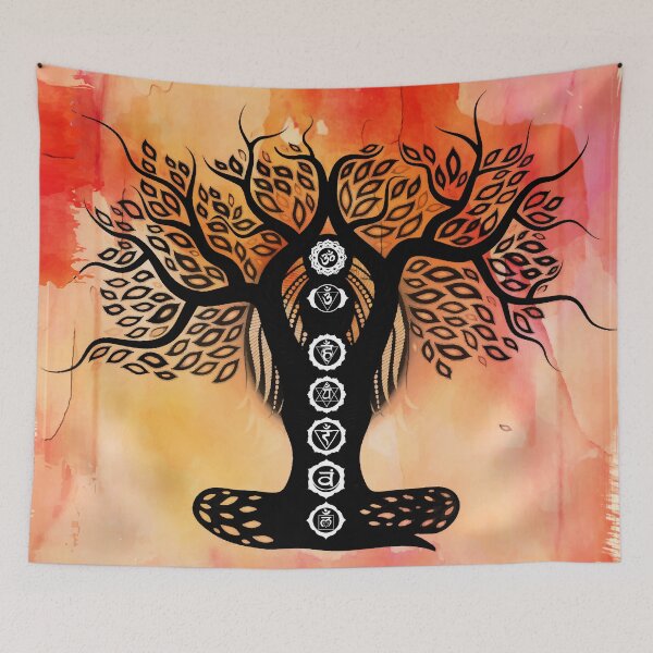 Item preview, Chakra Lady Tree - 60 Watercolor RBG designed and sold by chakraplaza.