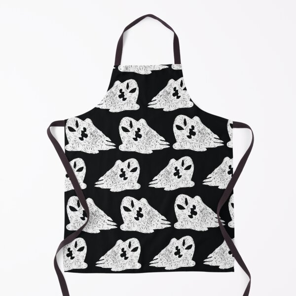 Item preview, Vector black and white cute sketch of rows of cartoon ghosts seamless pattern. designed and sold by jamiesoondesign.