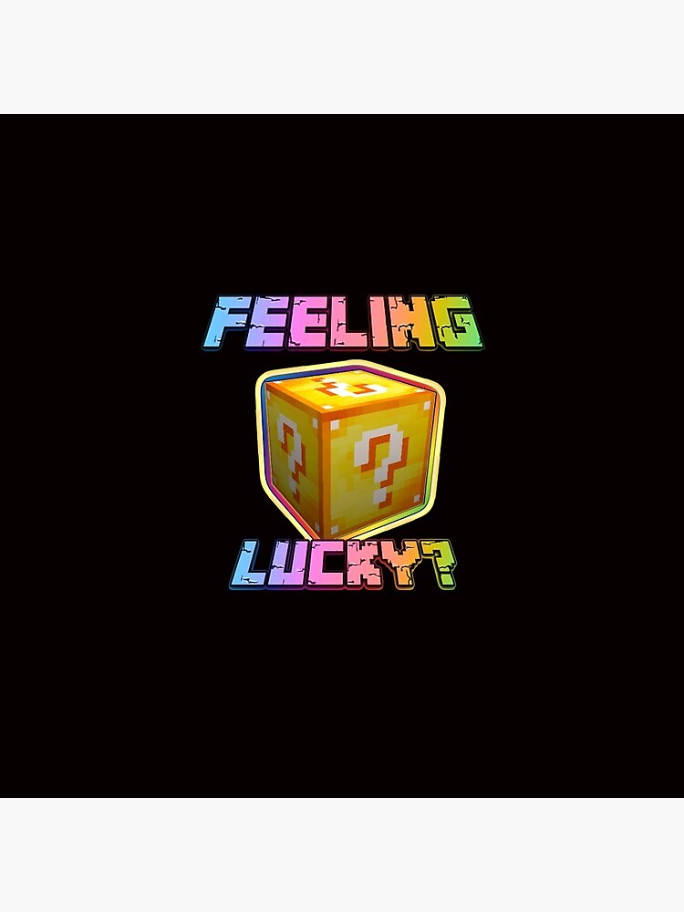 Feeling Lucky? Minecraft Lucky Block(rainbow text) Greeting Card