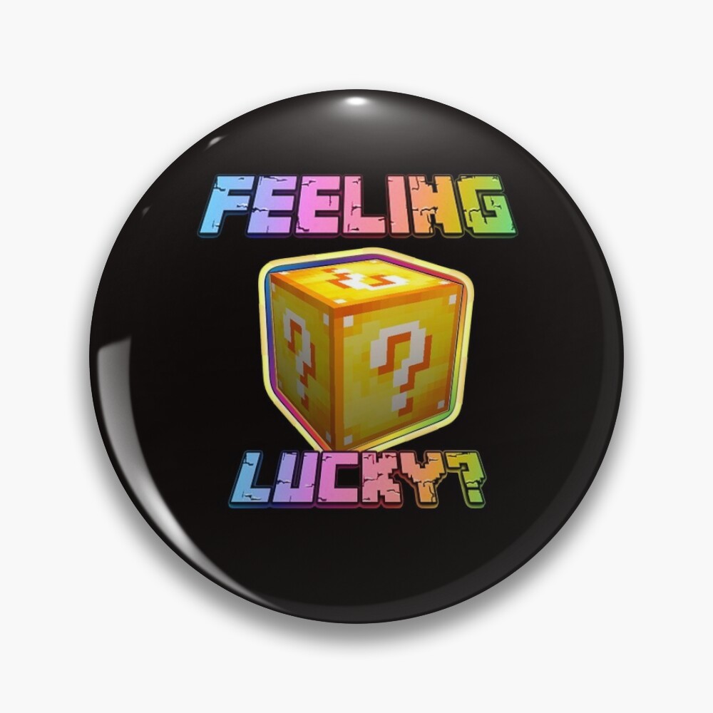 Feeling Lucky? Minecraft Lucky Block(rainbow text) Greeting Card