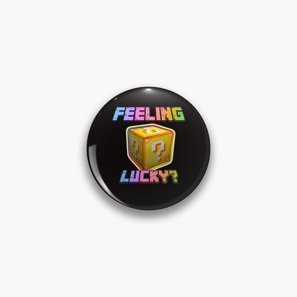 Feeling Lucky? Minecraft Lucky Block(rainbow text) Greeting Card