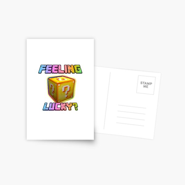 Feeling Lucky? Minecraft Lucky Block(grey rock text) Canvas Print