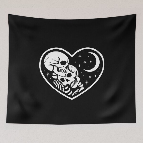 Item preview, Together Forever Skeletons under the Crescent Moon designed and sold by SpreadForSatan.