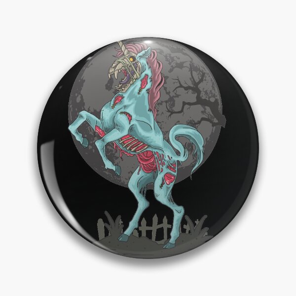 Item preview, Halloween scary undead skeleton unicorn designed and sold by TshirtFuchs.