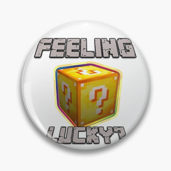 Item preview,  Feeling Lucky? Minecraft Lucky block sticker pack (grey text) designed and sold by MinecraftMania.