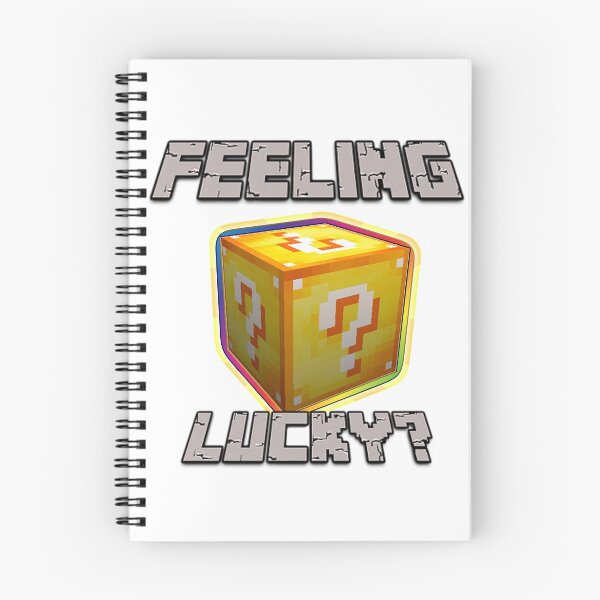 Item preview,  Feeling Lucky? Minecraft Lucky block sticker pack (grey text) designed and sold by MinecraftMania.