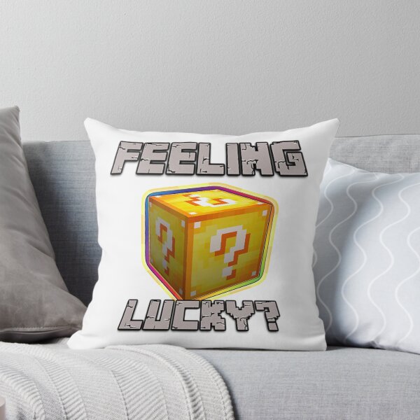 Item preview,  Feeling Lucky? Minecraft Lucky block sticker pack (grey text) designed and sold by MinecraftMania.