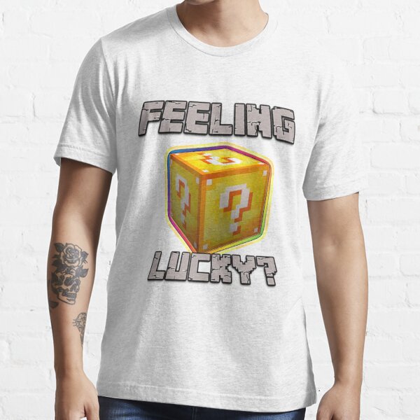 Feeling Lucky? Minecraft Lucky Block(grey rock text) Canvas Print