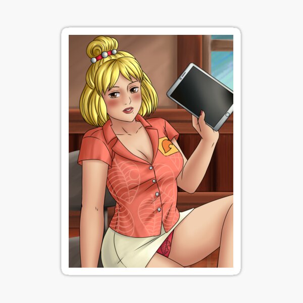 Sexy Blonde Pinup Secretary Sticker