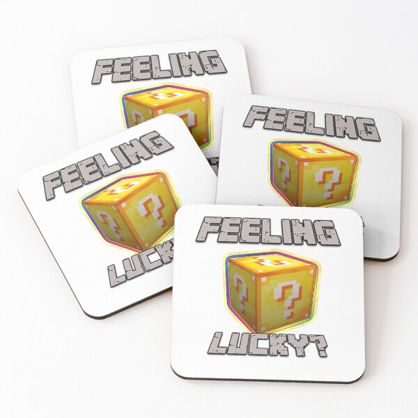 Item preview, Feeling Lucky? Minecraft Lucky Block(grey rock text) designed and sold by MinecraftMania.