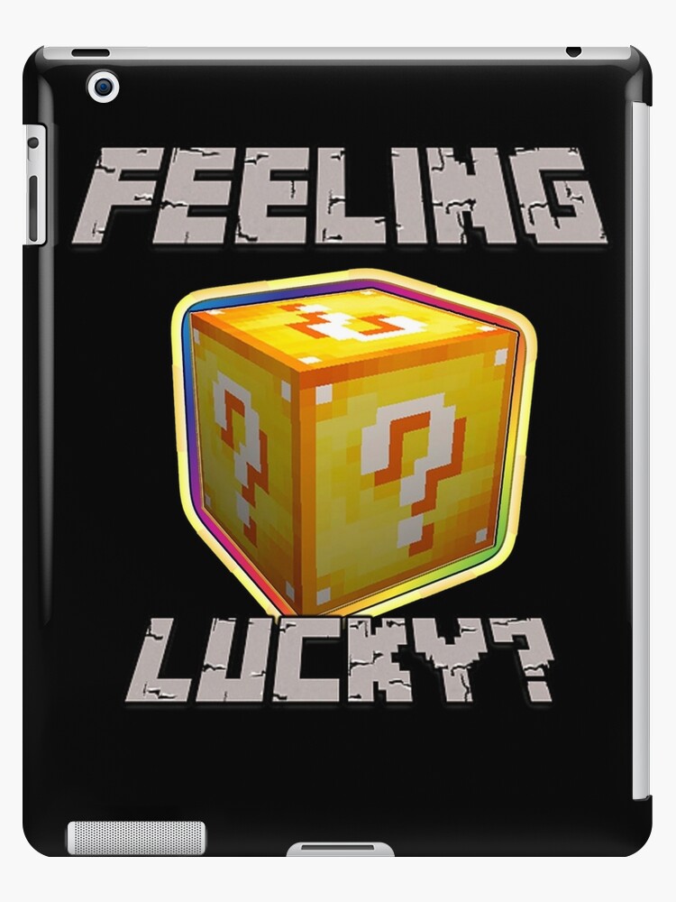 Feeling Lucky? Minecraft Lucky Block(grey rock text) Canvas Print