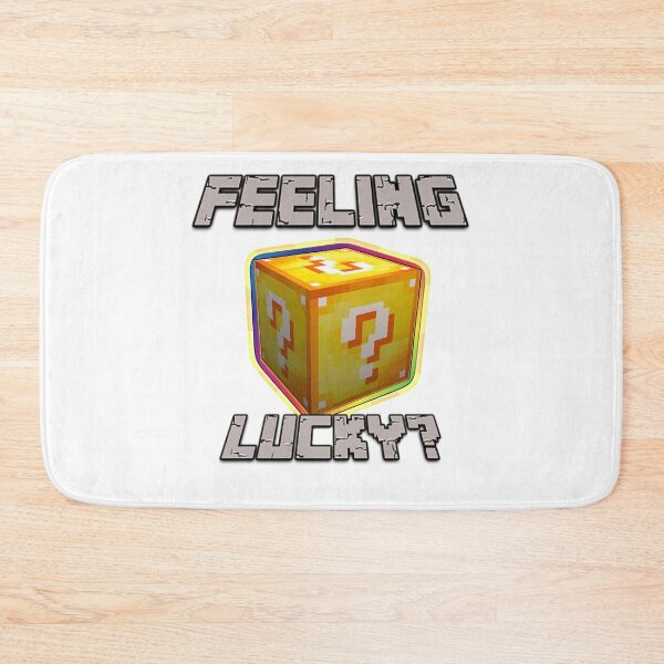 Item preview, Feeling Lucky? Minecraft Lucky Block(grey rock text) designed and sold by MinecraftMania.