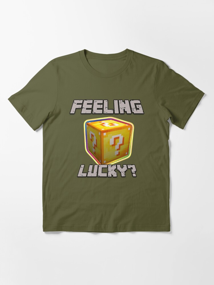 Feeling Lucky? Minecraft Lucky Block(grey rock text) Canvas Print