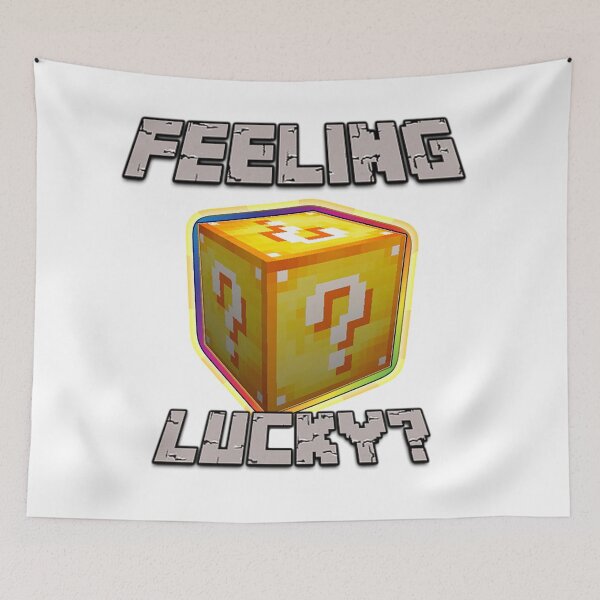 Item preview, Feeling Lucky? Minecraft Lucky Block(grey rock text) designed and sold by MinecraftMania.