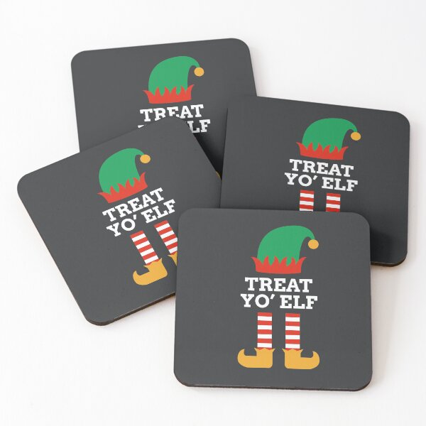 Item preview, Elf Treat Yo' Self Christmas Treat Yo' Elf Holiday Santa's Helpers Funny Pun Joke Elves  designed and sold by gkao.
