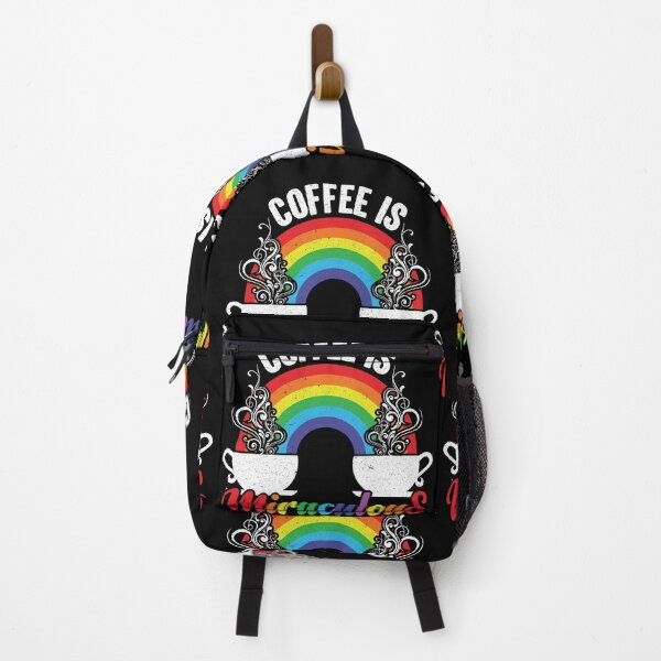 Item preview, Coffee Is Miraculous - Steaming Hot Java Under The Rainbow designed and sold by GravitiTees.