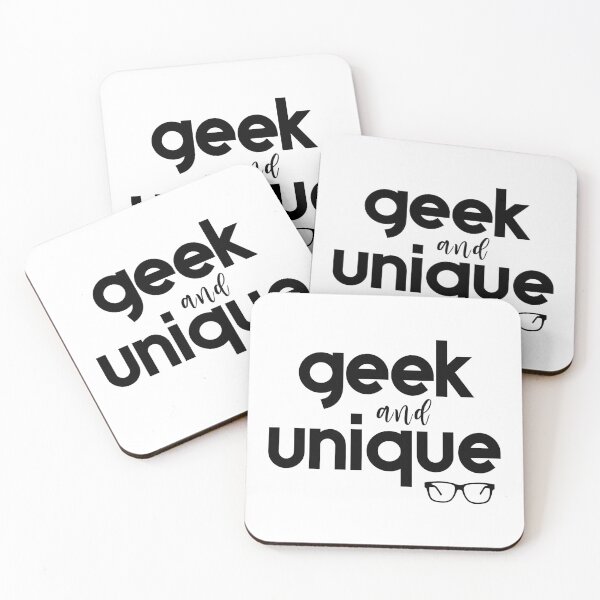 Item preview, Geek and Unique Text with Nerdy Glasses - White designed and sold by VicEllisArt.