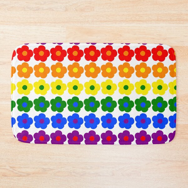 Item preview, Bib Flowers Pride Flag on White designed and sold by CottoVerdi.