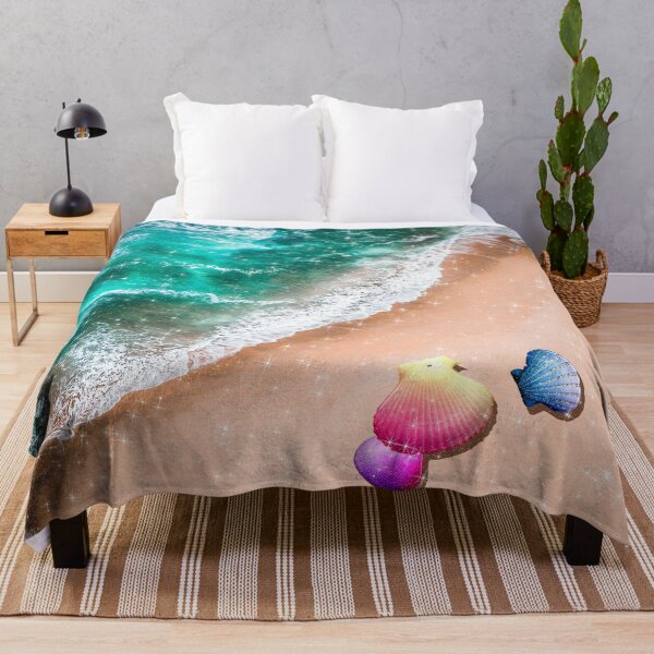 Item preview, Playa y ola turquesa Conchas arcoíris Paisaje Mar designed and sold by Jolly-Yosei.