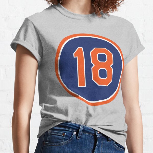 Darryl Strawberry Black Name & Number - #18 Baseball New York Mets T-Shirt