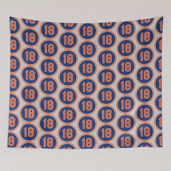 Aperçu de l'œuvre Darryl Strawberry #18 Jersey Number créée et vendue par StickBall.