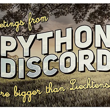 Artwork thumbnail, Greetings from Python Discord by Python Discord