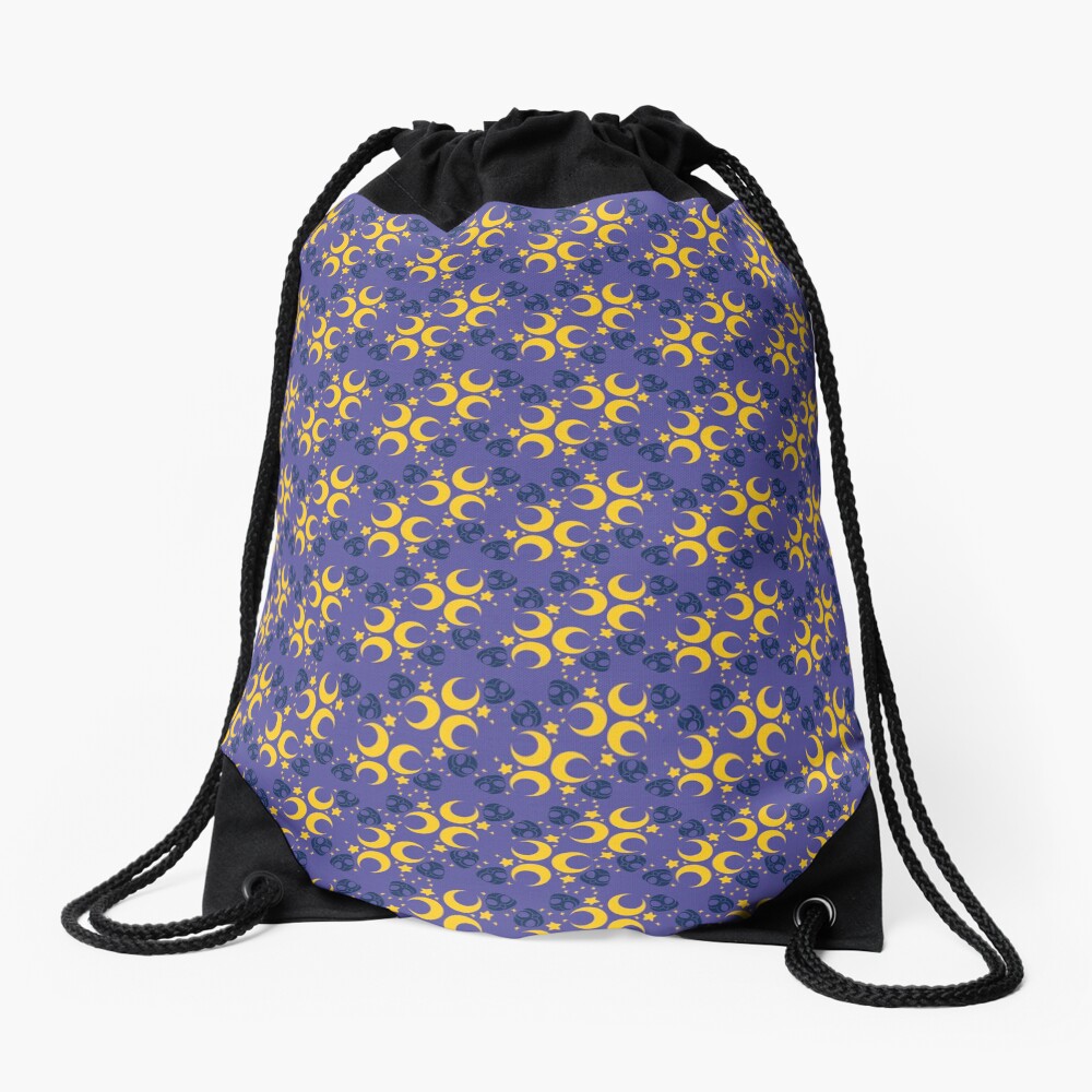 Night Owls, Main Pattern (Purple) Drawstring Bag