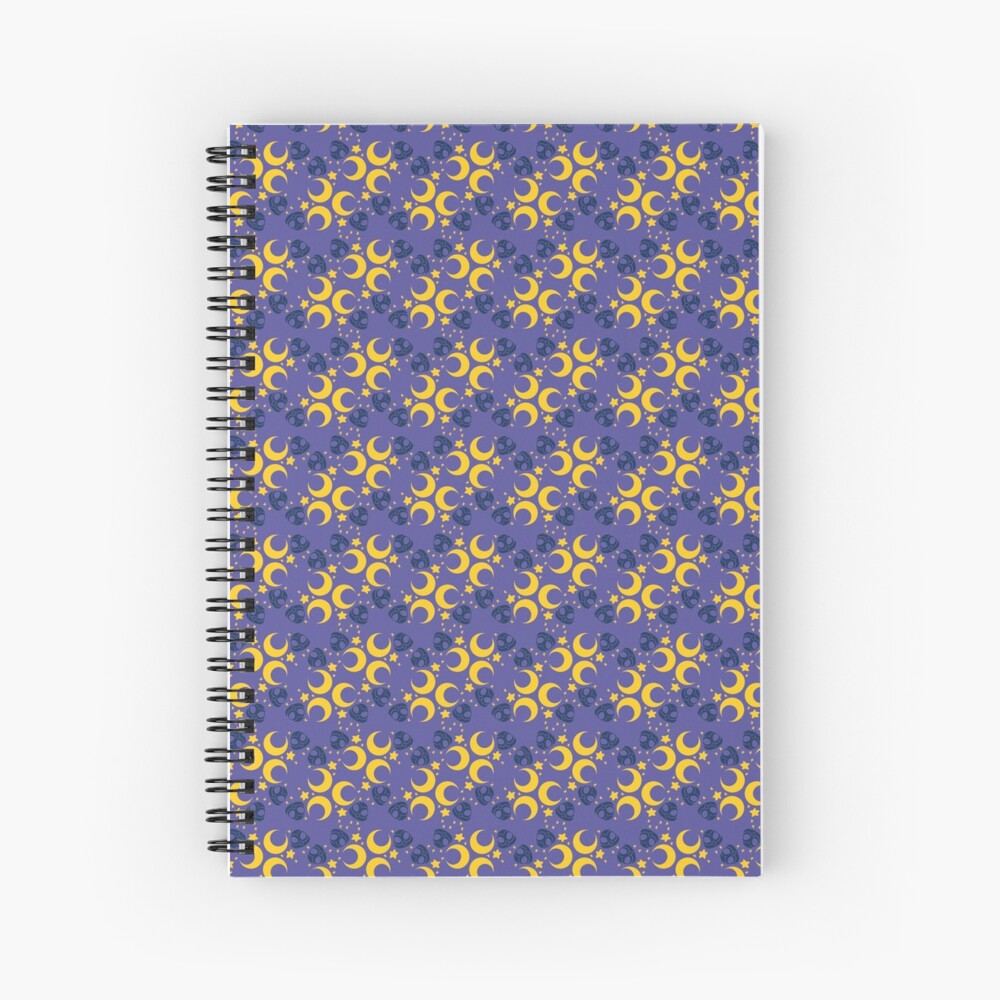 Night Owls, Main Pattern (Purple) Spiral Notebook