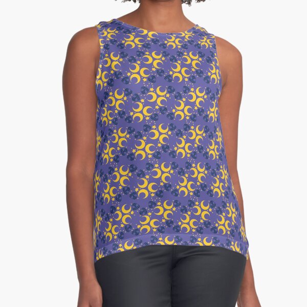 Night Owls, Main Pattern (Purple) Sleeveless Top