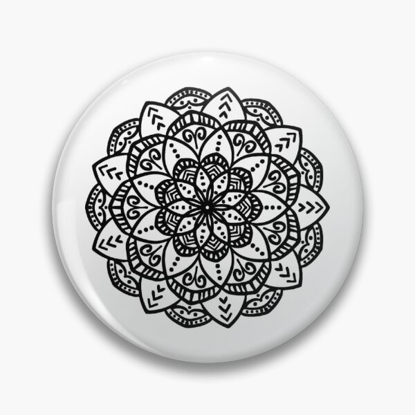 Item preview, Decorative black mandala on a white background designed and sold by Jenmag.