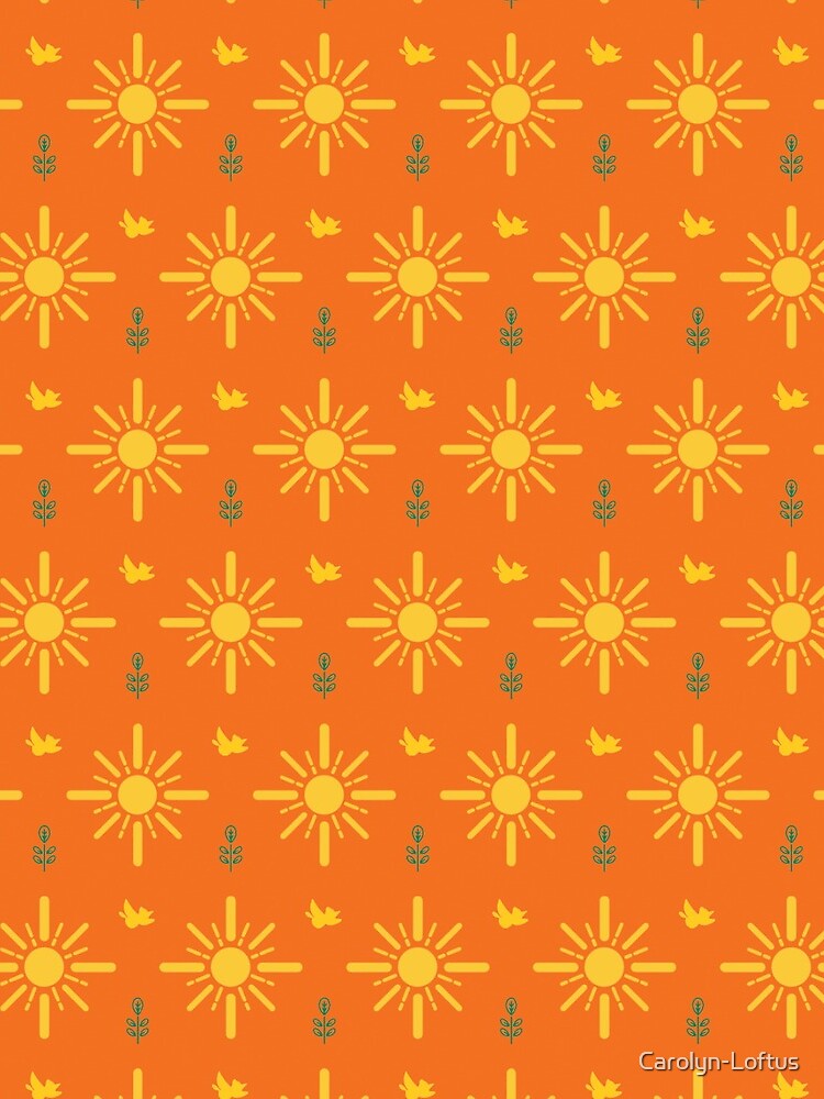 Early Bird, Main Pattern (Orange) by Carolyn-Loftus