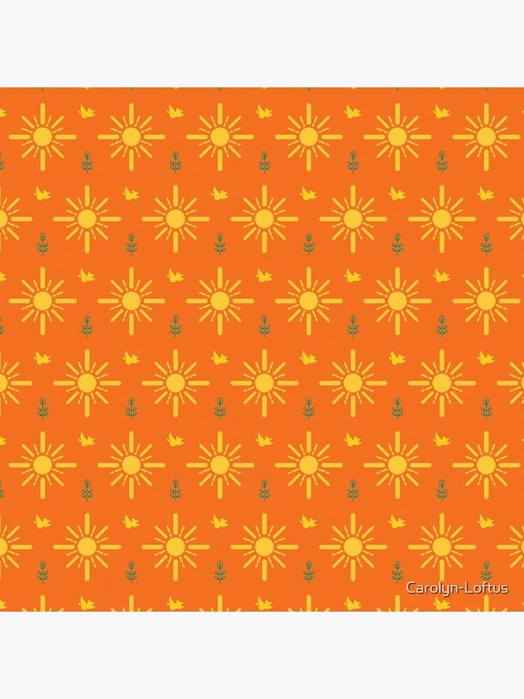 Early Bird, Main Pattern (Orange) by Carolyn-Loftus