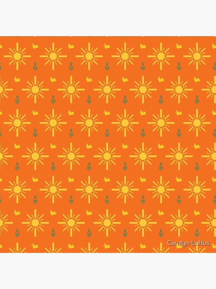 Early Bird, Main Pattern (Orange) by Carolyn-Loftus