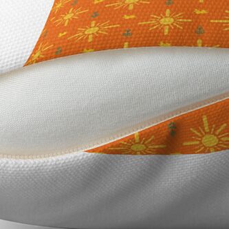 Alternate view of Early Bird, Main Pattern (Orange) Floor Pillow