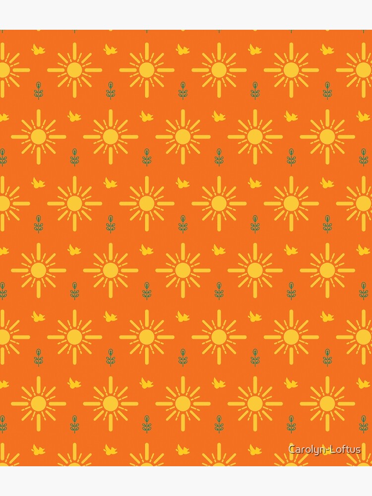 Early Bird, Main Pattern (Orange) by Carolyn-Loftus